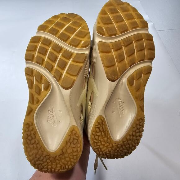 Nike Air Huarache Craft Sneaker in Sanddrift, Team Gold, Pink Oxford, & Earth - Picture 8 of 9